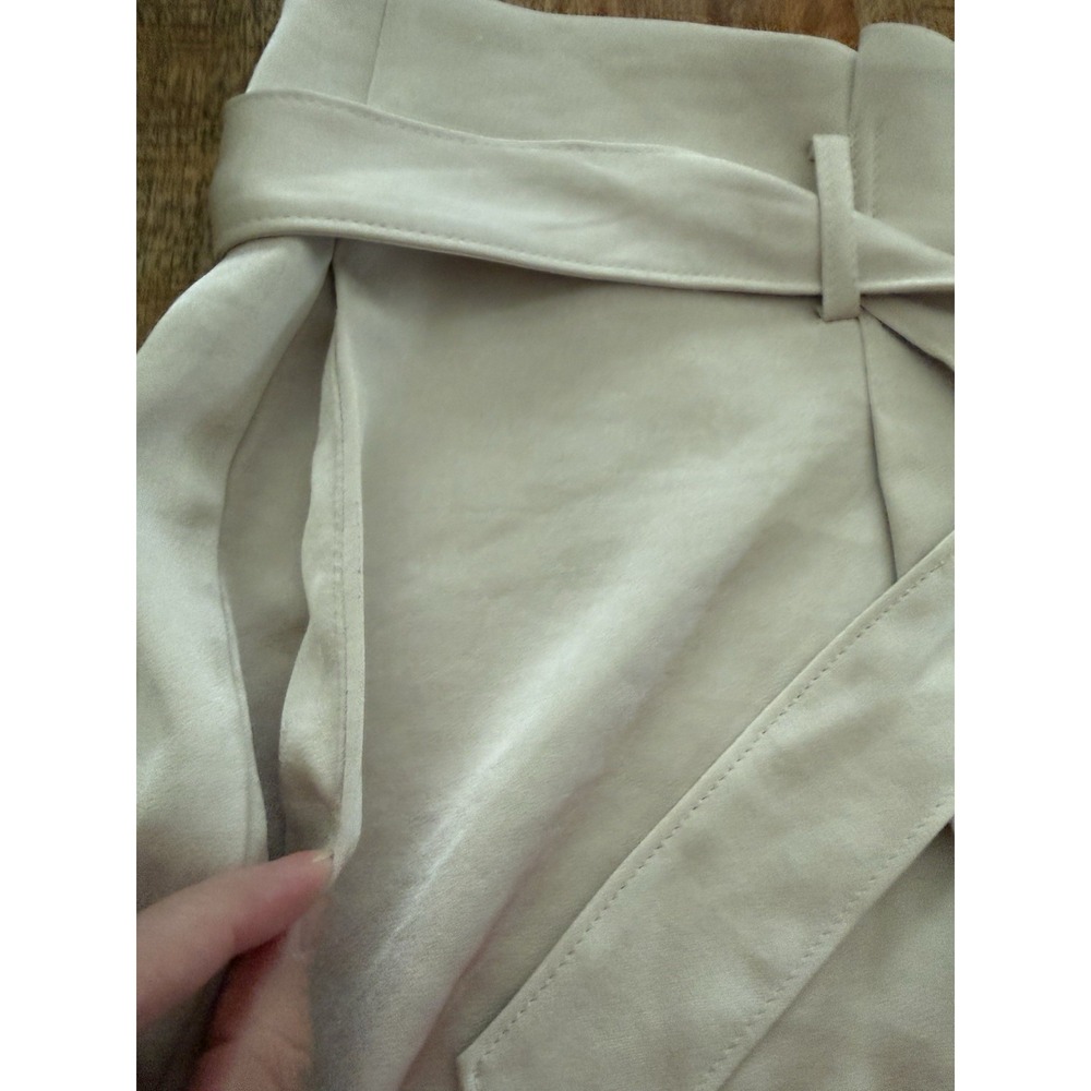 Anne Klein Womens 14 Light Parchment Tie Waist High Rise Shorts NWT $79 - Picture 6 of 13